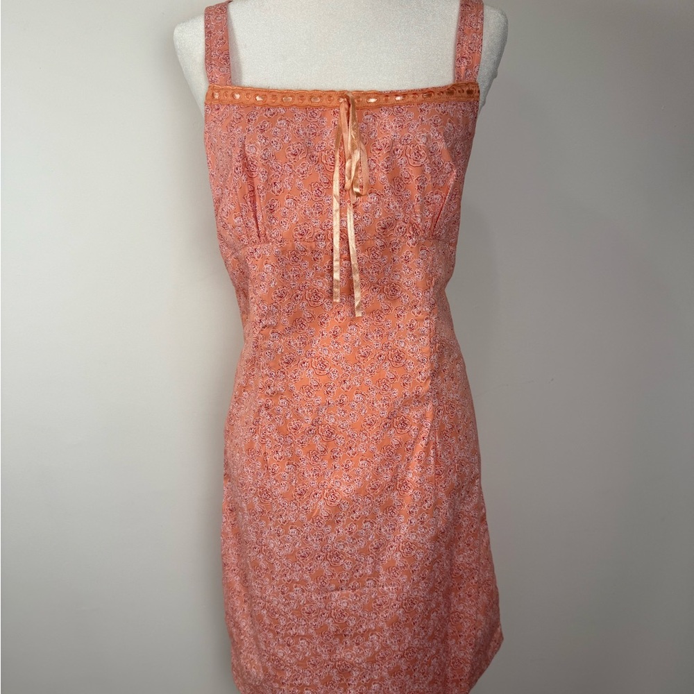 Faded Glory Peach Floral Dress